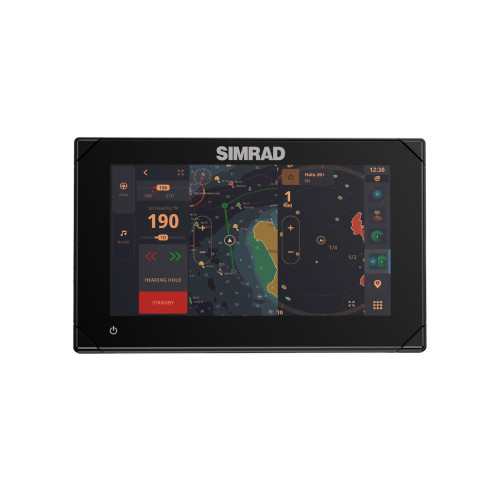 Simrad NSX Chartplotter/Fishfinder Combo, SolarMAX IPS HD Touchscreen, C-MAP DISCOVER X and REVEAL X Compatible, NMEA 2000, Ethernet