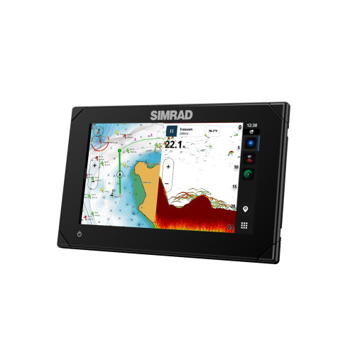 Simrad NSX Chartplotter/Fishfinder Combo, SolarMAX IPS HD Touchscreen, C-MAP DISCOVER X and REVEAL X Compatible, NMEA 2000, Ethernet