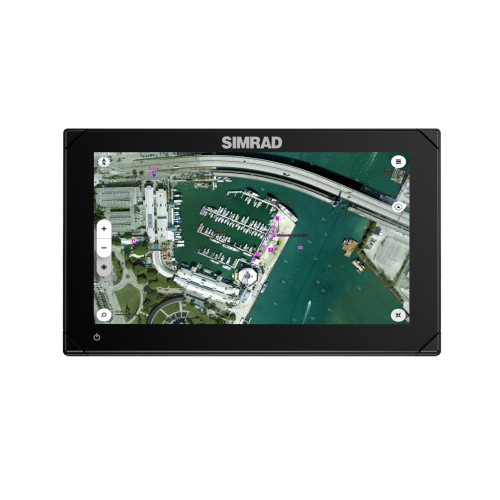 Simrad NSX Chartplotter/Fishfinder Combo, SolarMAX IPS HD Touchscreen, C-MAP DISCOVER X and REVEAL X Compatible, NMEA 2000, Ethernet
