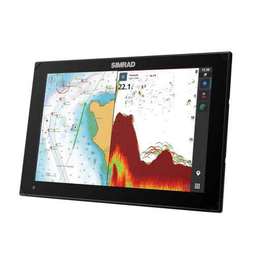 Simrad NSX Chartplotter/Fishfinder Combo, SolarMAX IPS HD Touchscreen, C-MAP DISCOVER X and REVEAL X Compatible, NMEA 2000, Ethernet