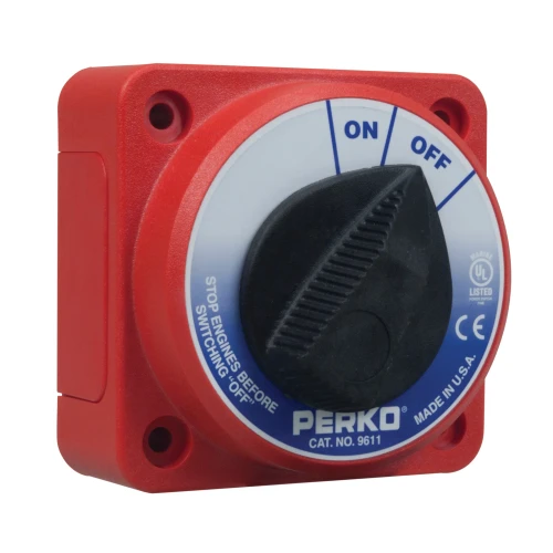 Perko 9611 Main Battery Disconnect Switch, 6-32V, 315A Continuous, Ignition Protected