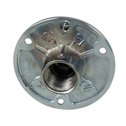 Perko 0499 Water Inlet Fitting, 1/2 in NPT, Chrome-Plated Bronze, Female Swivel Hose Connector, Watertight Plug