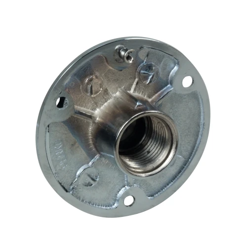 Perko 0499 Water Inlet Fitting, 1/2 in NPT, Chrome-Plated Bronze, Female Swivel Hose Connector, Watertight Plug