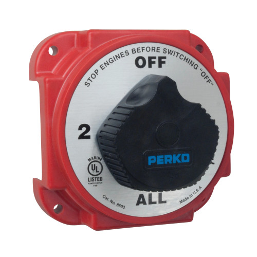 Perko Battery Switch, 6-32V, Ignition Protected, Surface Mount - Apollo Lighting