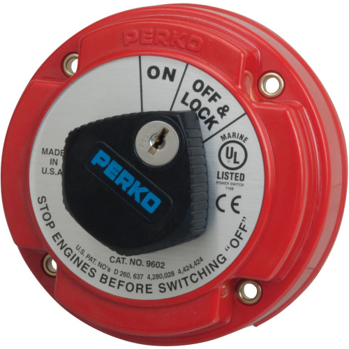 Perko Battery Switch, 6-32V, Ignition Protected, Surface Mount - Apollo Lighting