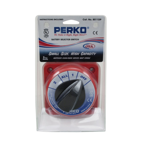 Perko Battery Switch, 6-32V, Ignition Protected, Surface Mount - Apollo Lighting