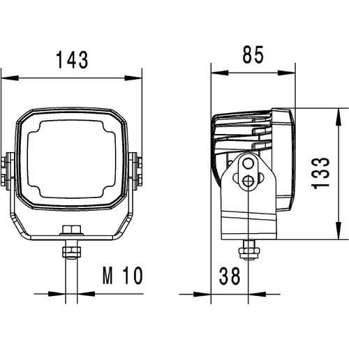 Hella Marine RokLUME 280 LED Floodlight, Beam Pattern Options, 12-24V, 4400 lm, 5000K, 56W, IP6K8 & IP6K9K - Apollo Lighting