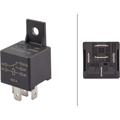 Hella Marine Mini ISO SPDT Relay, 12V, 40A, IP54, Mounting Bracket - Apollo Lighting