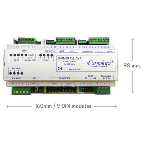 Cantalupi - 4 Channel Dimmer - For Monochromatic, RGB, and RGB+W LEDs