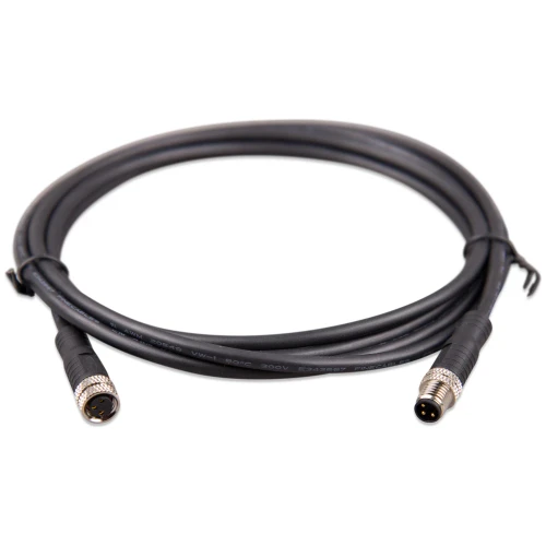 Victron Energy M8 Circular Connector 3-Pole BMS Extension Cable, Male/Female, 2pk