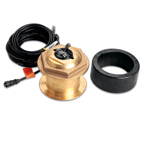 Garmin Airmar B164-20 Tilted Element Thru-Hull Transducer, 20 Degree Tilt, 1kW, 50/200 kHz, Depth/Temp, Bronze Housing, 6-Pin Connector