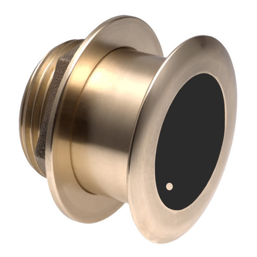 Garmin B164 Tilted Element Thru-Hull Transducer, 1kW, 50/200 kHz, 20° Tilt, Bronze, 8-Pin, For 16-24° Deadrise, Depth/Temperature