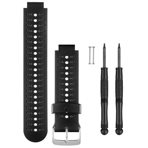 Garmin Replacement Watch Bands, For Forerunner 230/235/630, Black & Gray Silicone, Pins and Removal Tools Included