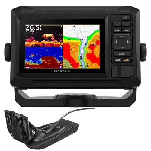 Garmin ECHOMAP UHD2 53cv Chartplotter/Fishfinder Combo, With GT20-TM Transducer, 5 in Keyed Display, CHIRP Traditional Sonar, ClearVü Scanning Sonar, LakeVü g3 Inland Maps, Wi-Fi