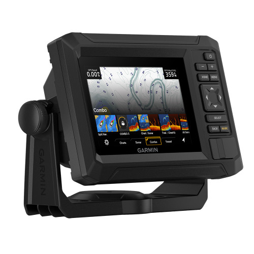 Garmin ECHOMAP UHD2 53cv Chartplotter/Fishfinder Combo, With GT20-TM Transducer, 5 in Keyed Display, CHIRP Traditional Sonar, ClearVü Scanning Sonar, LakeVü g3 Inland Maps, Wi-Fi