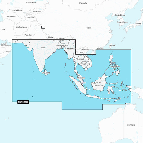 Garmin Navionics+ Marine Chart Card, Indian Ocean & South China Sea, NSAE010L