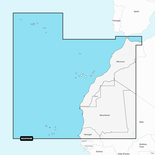 Garmin Navionics Marine Chart, Africa Northwest, 1-Year Subscription, Daily Updates, Auto Guidance+, 1 ft Contours