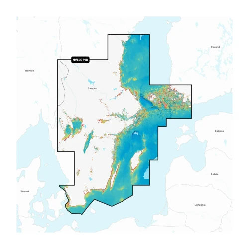 Garmin Navionics Marine Charts, Sweden Southeast Coverage, 1-Year Subscription