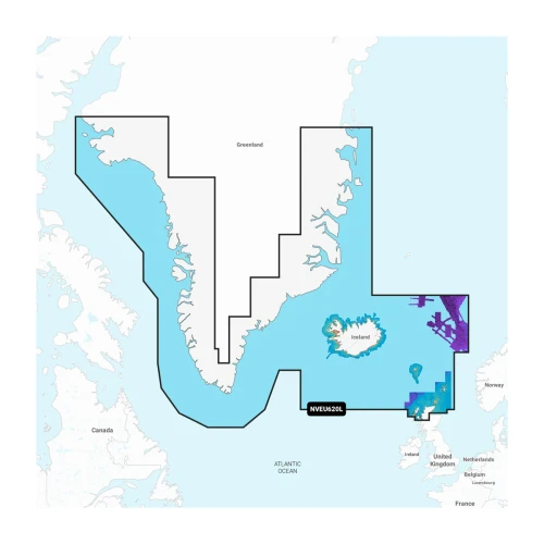Garmin Navionics Marine Charts, Greenland & Iceland Region, 1-Year Subscription