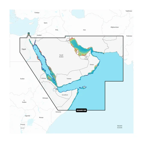 Garmin Navionics Gulf & Red Sea Marine Chart, Daily Chart Updates, Auto Guidance+