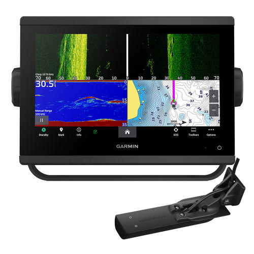 Garmin GPSMAP 943xsv GPS Chartplotter/Fishfinder, With GT56-TM Transducer, 9 in Touchscreen, Navionics+ Charts, SideVu/ClearVu Sonar - Apollo Lighting
