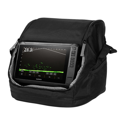 Garmin ECHOMAP UHD2 93sv LiveScope Plus Ice Fishing Bundle LI, 9in Touchscreen Display, LVS34-IF Transducer, 16.5Ah Li-Ion Battery, Garmin Navionics+ U.S. Inland Maps