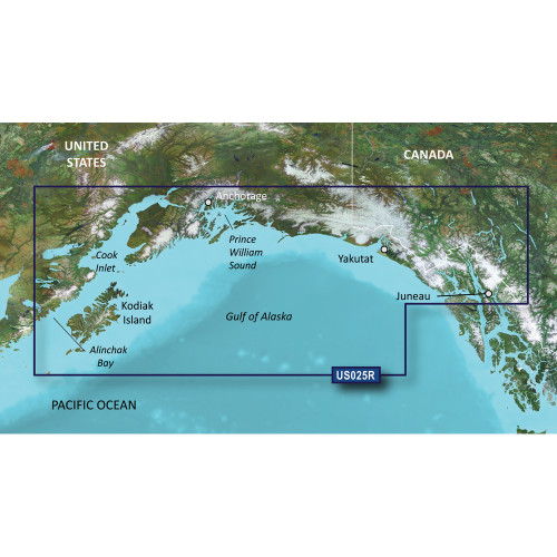 Garmin BlueChart g3 Vision VUS025R Coastal Chart, Anchorage-Juneau