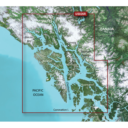 Garmin BlueChart g3 Vision HD Electronic Chart, Wrangell/Juneau/Sitka