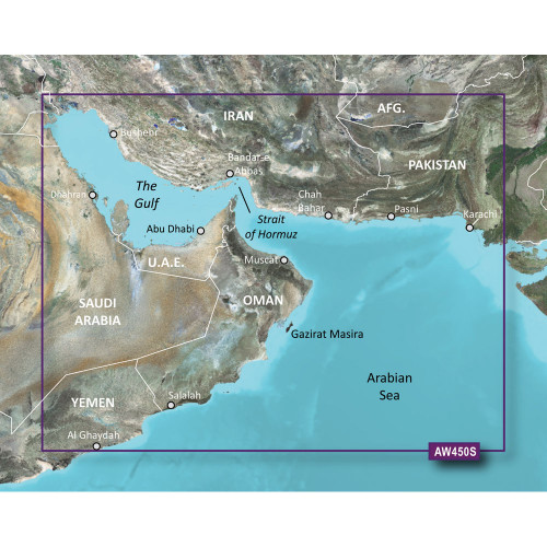 Garmin BlueChart g3 Vision HD Electronic Chart, VAW450S, The Gulf, Auto Guidance, 1 ft Contours, Depth Range Shading, Up to 10 Depth Ranges, MarinerEye and FishEye 3D Views, High-Resolution Satellite Imagery