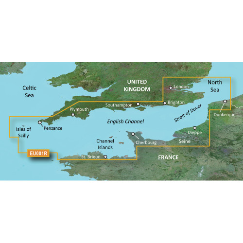 Garmin BlueChart g3 Coastal Chart, English Channel, Auto Guidance - Apollo Lighting