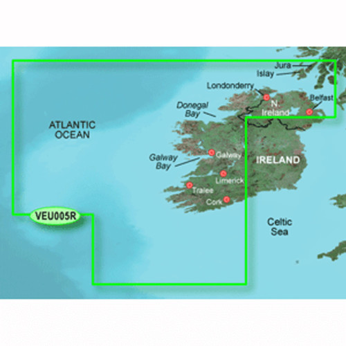 Garmin BlueChart Coastal Chart, Ireland West Coast, Auto Guidance