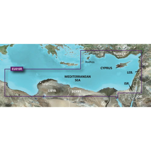 Garmin BlueChart Electronic Chart, Mediterranean Southeast