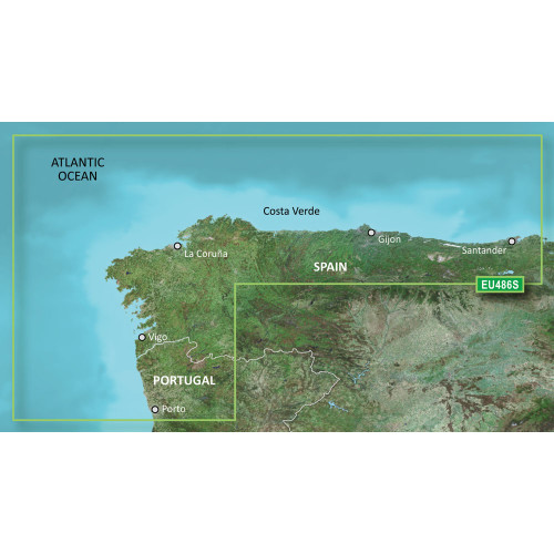 Garmin BlueChart g3 Vision Marine Chart, VEU486S Galicia & Asturias