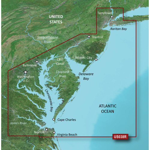 Garmin BlueChart g3 Vision HD Electronic Chart, VUS038R New York-Chesapeake