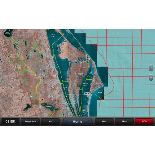 Garmin Standard Mapping Florida East Pen Premium microSD/SD Card, Coastal Aerial Overlay, Wildlife Management Areas, Offshore Lease Blocks