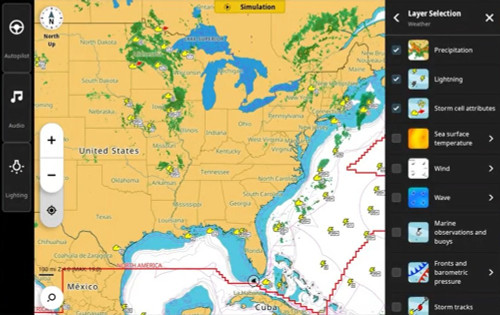 Simrad WM-4 SiriusXM Marine Satellite Weather/Audio Receiver, For NSX and NSX Ultrawide, For NSS evo3 and NSS evo3S, For NSO evo3 and NSO evo3S, IPX6/IPX7, With SRA-50 Antenna, Deck or Pole Mount - Apollo Lighting