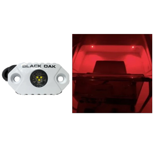 Black Oak - Rock Accent Light - Red, White Housing