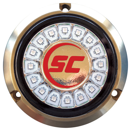 Shadow - Caster Cool Red Single Color Underwater Light, 16 LEDs, Bronze