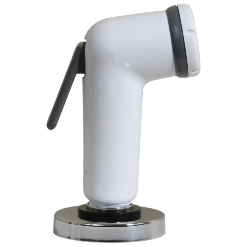 Scandvik - Straight Handle Pull Out Sprayer - White, With 6' Hose
