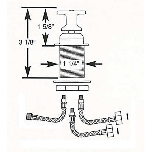 Scandvik - T-Handle Shower Mixer Control