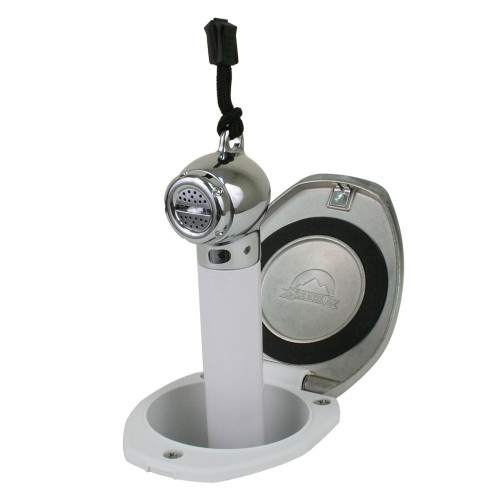 Scandvik - Recessed Transom Shower - Vertical/Horizontal Mount, 6' Hose, White, Stainless Steel