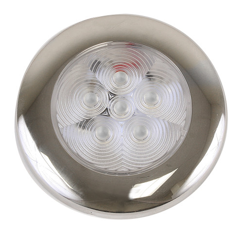 Scandvik - B3 Downlight - Surface Mount, Blue, SS Trim, IP67, 12/24V