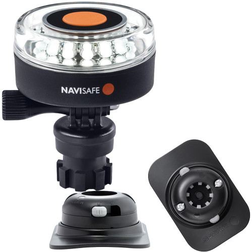 Navisafe - Navilight 360° - 2NM, White, w/Navimount Base & RIB Mount, Black