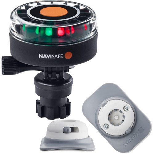 Navisafe - Navilight - 2NM, Tricolor, w/Navimount Base & RIB Mount, White