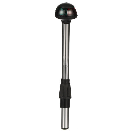 Attwood Marine Pulsar Bi-Color Stowaway Pole Light, 2-Pin, 10 in Angled Pole, 1-Mile Visibility, 225°