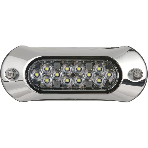 Attwood Marine Light Armor Surface-Mount Underwater LED Light, White Light, 12V, 12 LED