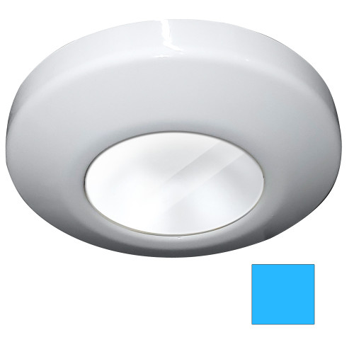 i2Systems Profile P1100 Surface Mount LED Light, 9-30VDC, IP67, Stainless Steel, 1.5W, 120 Degree Beam, 3.48in Round, 0.72in Deep