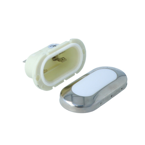 Cantalupi - Storm Courtesy Light - Cool White, White Finish, IP65, 10-30V DC - Apollo Lighting