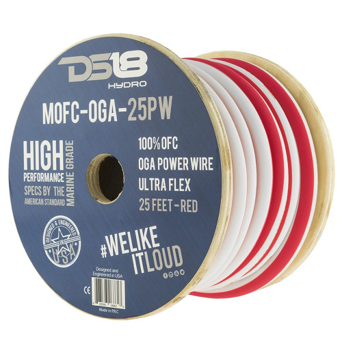 DS18 - HYDRO Marine Grade OFC Power Wire - 0 GA, 25' Roll