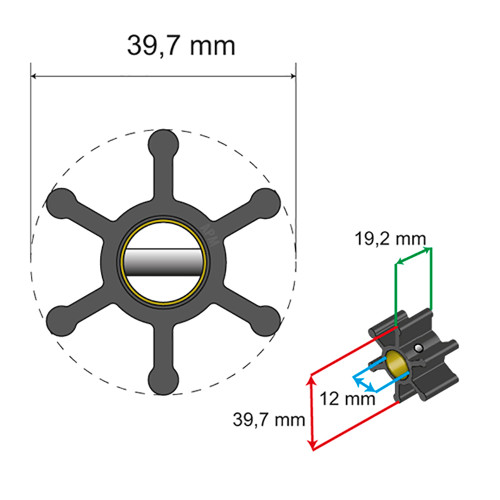 Albin Pump Marine - Premium Impeller - 6 Blade